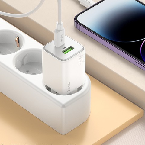 МЗП Hoco N41 Almighty PD20W+QC3.0 (1USB-A/1C) White