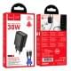 СЗУ Hoco N63 Gentle PD30W+QC3.0 (1USB-A/1C) + кабель Type-C to Type-C