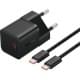 МЗП Baseus GaN5 Fast Charger (mini) PD25W (1USB-C) + кабель Type-C to Type-C (P10110909113) Cluster Black