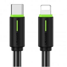 Дата кабель Usams US-SJ735 Bicolor Charging YR Ser. Type-C to Lightning 30W (1m) Black