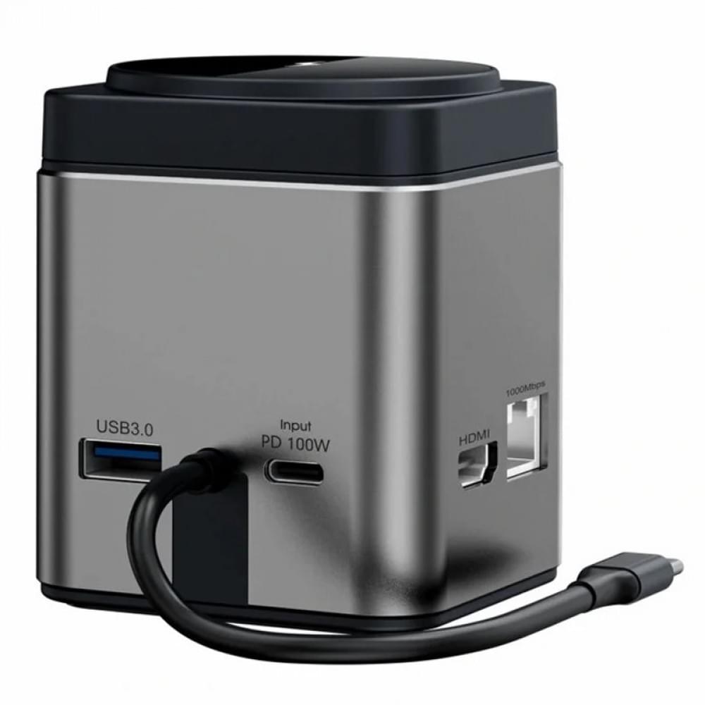 БЗП + HUB WIWU Wi-W025 Cube 9in1 USB-C Gray