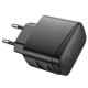 МЗП Hoco CS61A Bright PD30W+QC3.0 (1USB-A/1C) Black