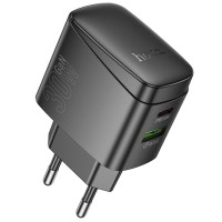 МЗП Hoco CS61A Bright PD30W+QC3.0 (1USB-A/1C) Black