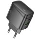 МЗП Hoco CS61A Bright PD30W+QC3.0 (1USB-A/1C) Black