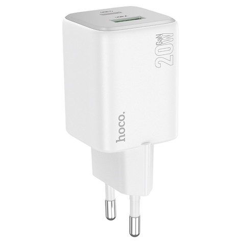 МЗП Hoco N41 Almighty PD20W+QC3.0 (1USB-A/1C) White