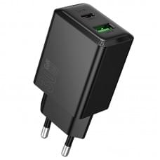 МЗП Hoco N71 Nuevo PD30W+QC3.0 (1USB-A/1C) Black