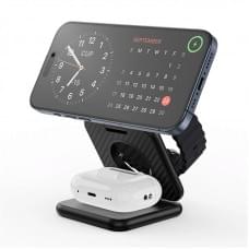 БЗУ WIWU Wi-W035 Kevlar Mag Go 3 in 1 wireless charger