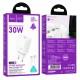 МЗП Hoco N62 Gentle PD30W (1USB-C) + кабель Type-C to Type-C White