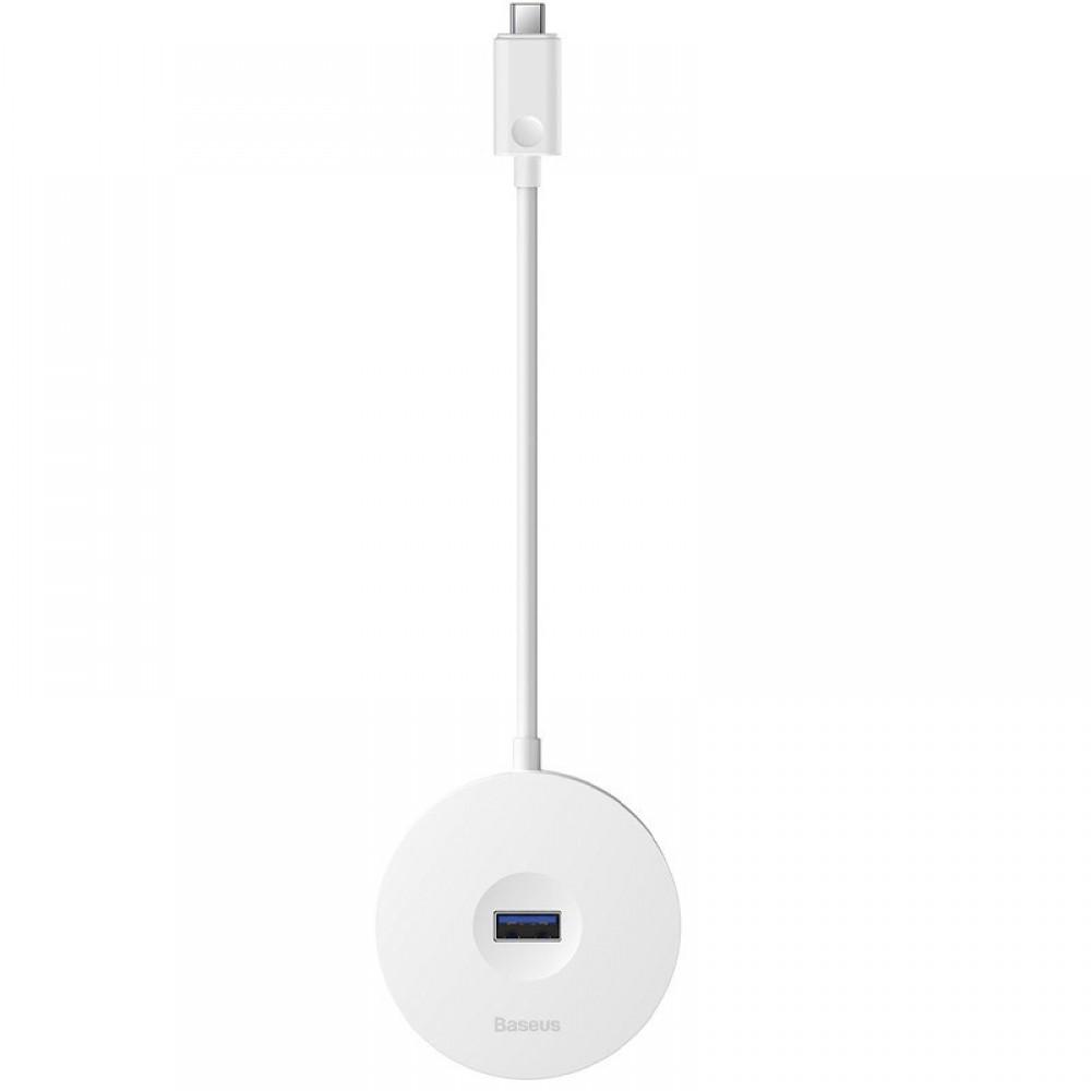 Перехідник HUB Baseus Round Box Type-C to USB 3.0 + 3USB 2.0 (CAHUB-G) Білий