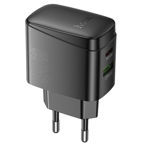МЗП Hoco CS61A Bright PD30W+QC3.0 (1USB-A/1C) Black
