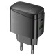 МЗП Hoco CS61A Bright PD30W+QC3.0 (1USB-A/1C) Black