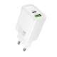 МЗП Hoco N63 Gentle PD30W+QC3.0 (1USB-A/1C) White