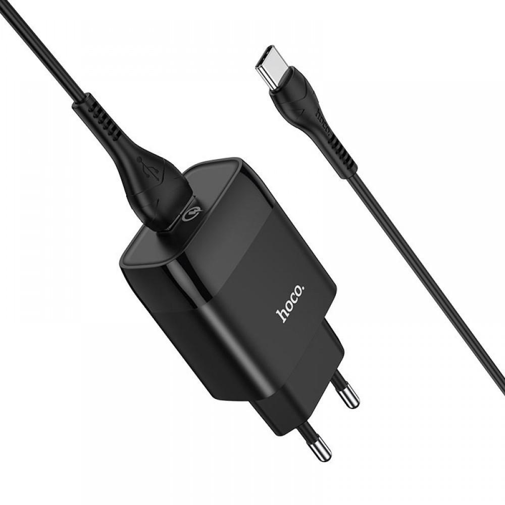 МЗП Hoco C72Q Glorious QC3.0 18W (1USB/3A) + Type-C Чорний