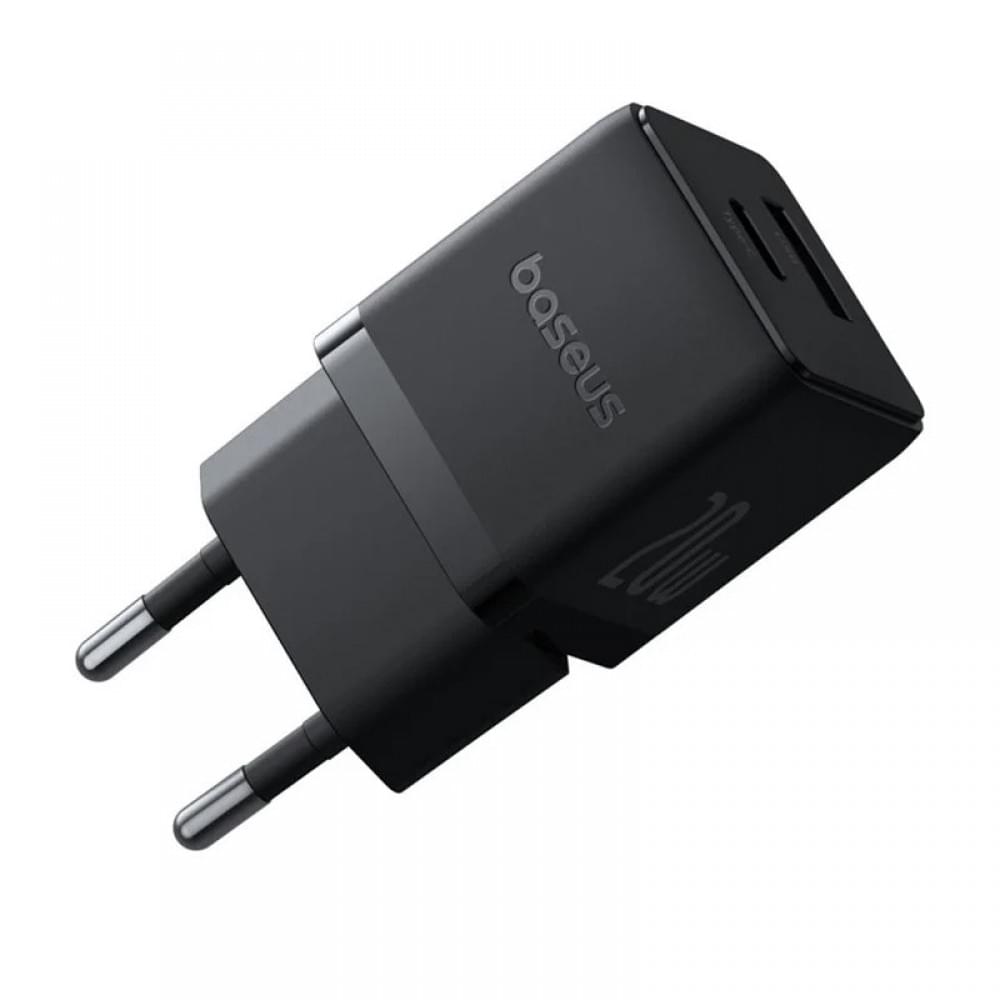 СЗУ Baseus Palm Fast Charger 20W (1USB-A/1C) + кабель Type-C to Type-C (P10111608)