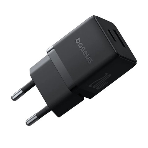 МЗП Baseus Palm Fast Charger 20W (1USB-A/1C) + кабель Type-C to Type-C (P10111608) Cluster Black