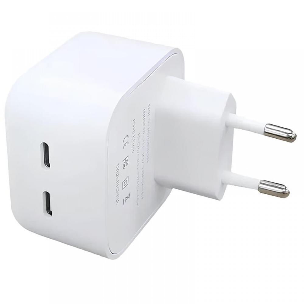 МЗП 35W Dual Mini Power Adapter for Apple (2USB-C) (AA) (box) White