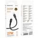 Дата кабель Borofone BX116 Certain Type-C to Lightning 27W (1m) Black
