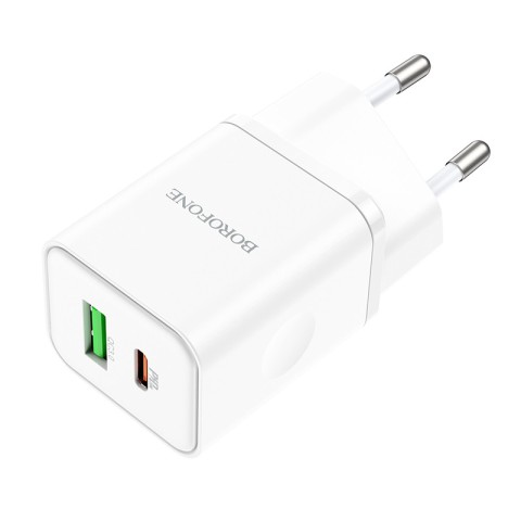 МЗП Borofone BN7 PD20W+QC3.0 (1USB-A/1C) White