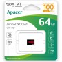 Карта памяти Apacer microSDXC (UHS-1) 64Gb class 10 V10 A1 R100MB/s (без адаптера)