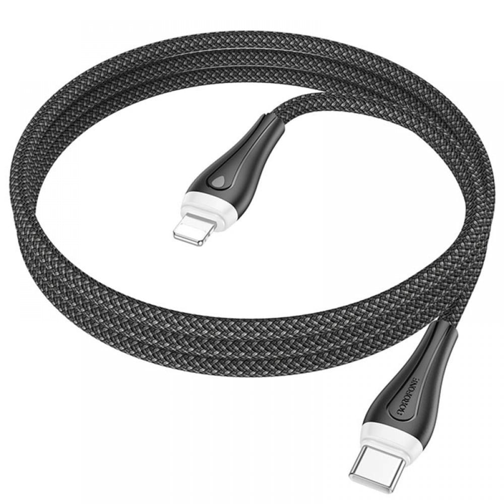 Дата кабель Borofone BX100 Advantage 27W Type-C to Lightning (1m) Black