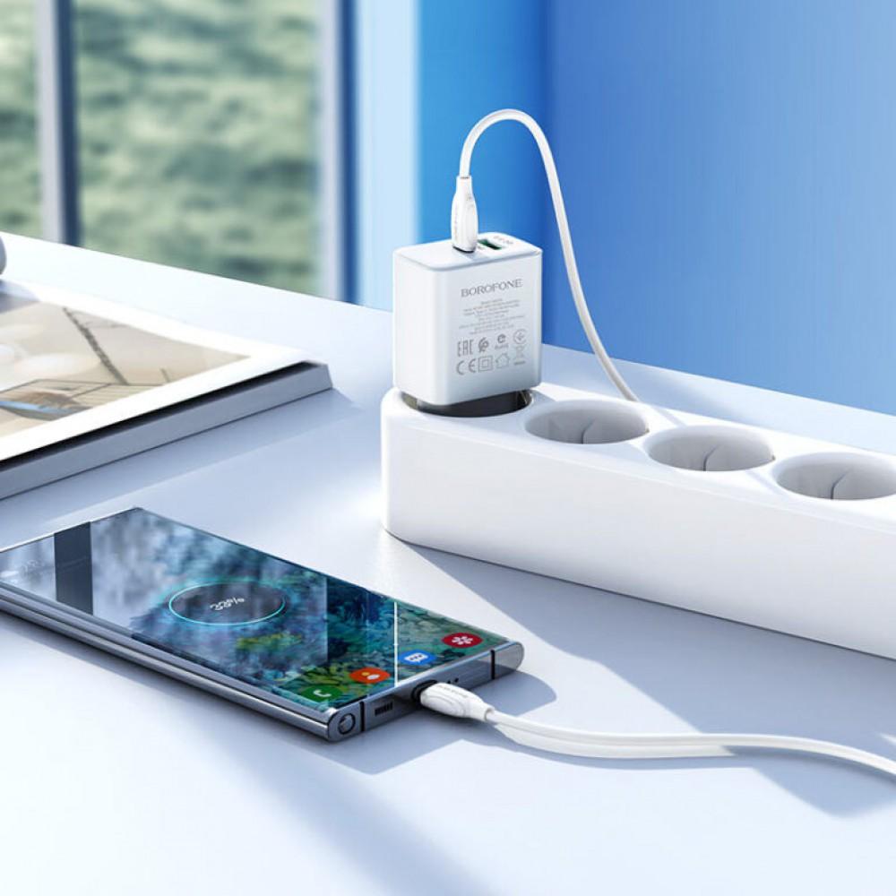 МЗП Borofone BA67A PD20W+QC3.0 + Type-C + Type-C Білий