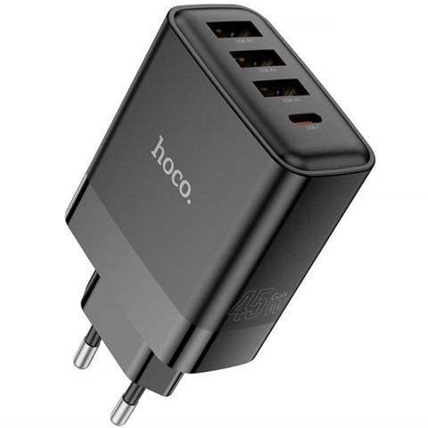 МЗП Hoco C127A Intelligent PD45W (3USB-A/1C) Black