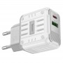 МЗП Hoco C135A Rock PD20W+QC3.0 (1USB-A/1USB-C) White