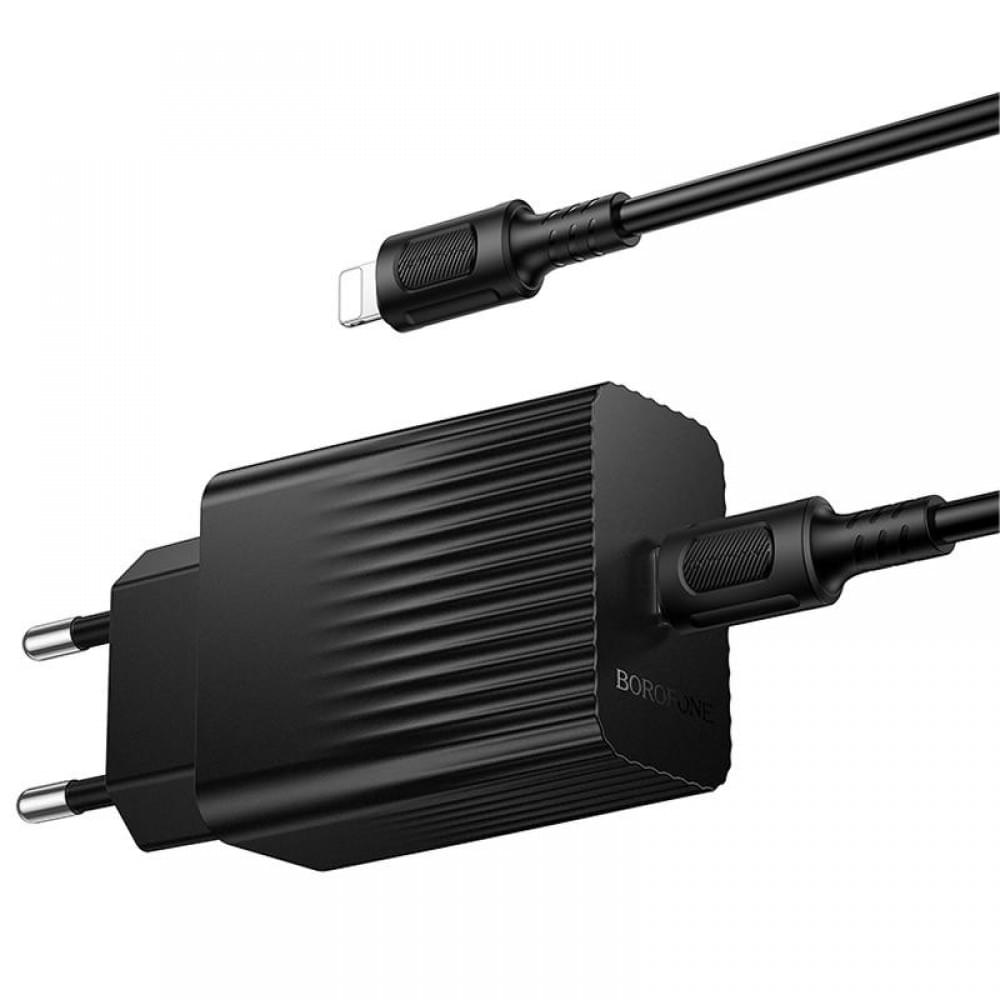 МЗП Borofone BAS75A Source PD30W (1USB-C) + кабель Type-C to Lightning Black