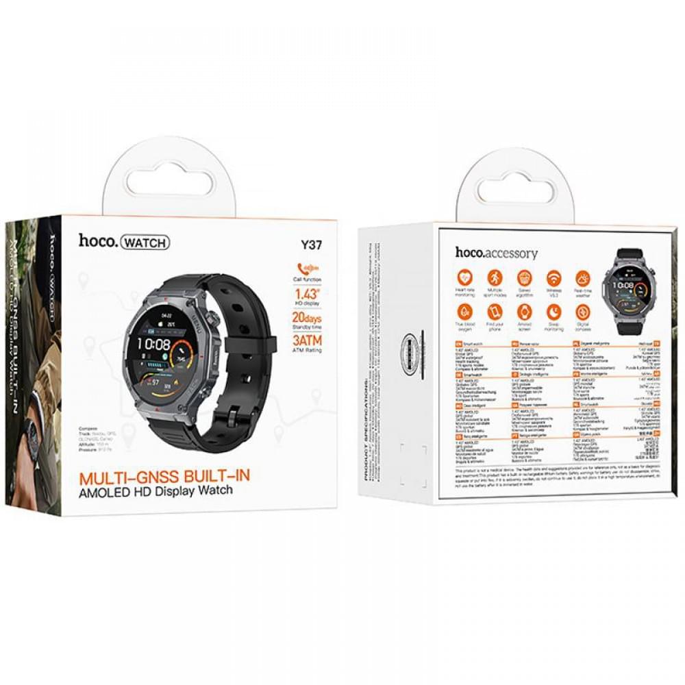 Смарт-годинник Hoco Smart Watch Y37 Smart sports watch (call version) Black