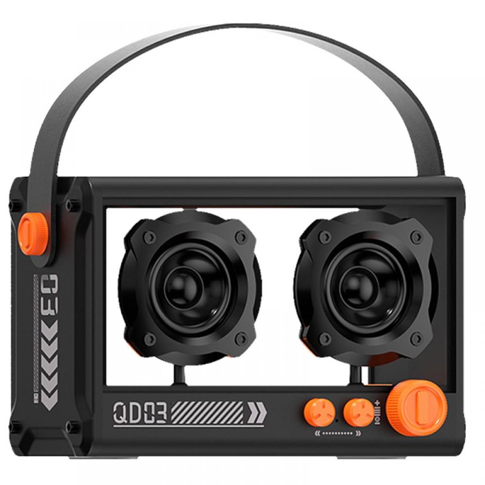 Bluetooth колонка QD03 Transparent з мікрофоном Black