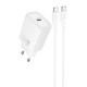 МЗП Hoco N62 Gentle PD30W (1USB-C) + кабель Type-C to Type-C White