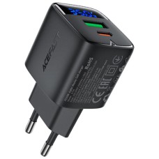 МЗП Acefast A116 PD35W+QC3.0 GaN (1USB-A/1C) Black