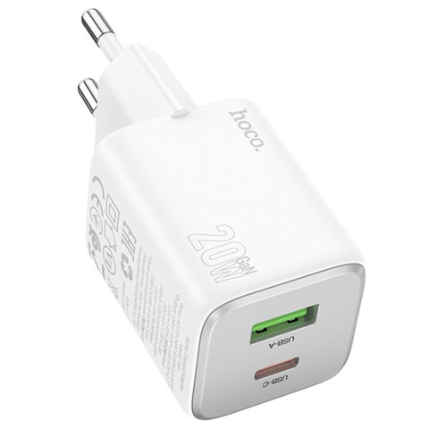 МЗП Hoco N41 Almighty PD20W+QC3.0 (1USB-A/1C) White