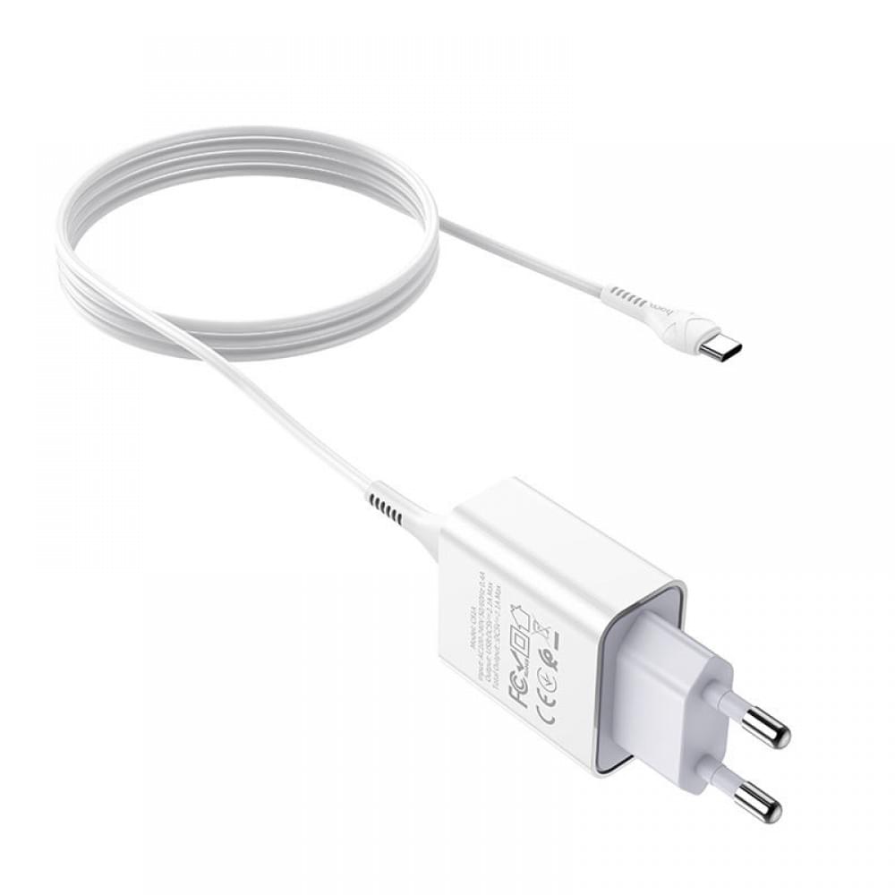 МЗП Hoco C81A Asombroso 2.1A (1USB-A) + кабель USB to Type-C Білий