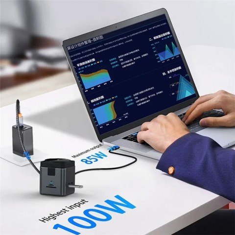 БЗП + HUB WIWU Wi-W025 Cube 9in1 USB-C Gray