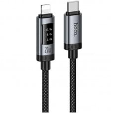 Дата кабель Hoco U148 Lord with display Type-C to Lightning 27W (1.2m) Black Дата кабель Hoco U148 Lord with display Type-C to Lightning 27W (1.2m) Black