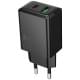 МЗП Hoco N71 Nuevo PD30W+QC3.0 (1USB-A/1C) Black