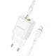МЗП Borofone BN14 Royal PD30W+QC3.0 (1USB-A/1C) + кабель Type-C to Lightning White