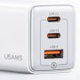 СЗУ Usams US-CC180 65W ACC 3 Ports GaN Sandru series