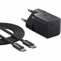 МЗП Baseus GaN5 Fast Charger (mini) 1C 25W + Type-C to Type-C (P10110909113) Cluster Black