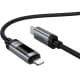 Дата кабель Hoco U148 Lord with display Type-C to Lightning 27W (1.2m) Black