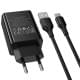 МЗП Hoco CS92A Leader 18W+QC3.0 (1USB-A) + кабель USB to Type-C Black