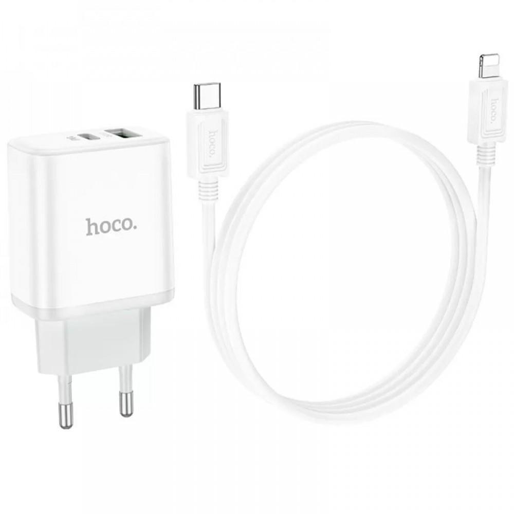 МЗП HOCO C105A Stage PD20W+QC3.0 + Type-C to Lightning White