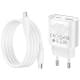 МЗП Hoco C109A Fighter PD20W+QC3.0 (1USB-A/1C) + кабель Type-C to Type-C White