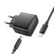 МЗП Hoco CS61A Bright PD30W+QC3.0 (1USB-A/1C) + кабель Type-C to Lightning Black