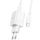 МЗП Borofone BN14 Royal PD30W+QC3.0 (1USB-A/1C) + кабель Type-C to Type-C White