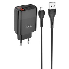 МЗП HOCO C86A (2USB/2.4A) + MicroUSB Чорний