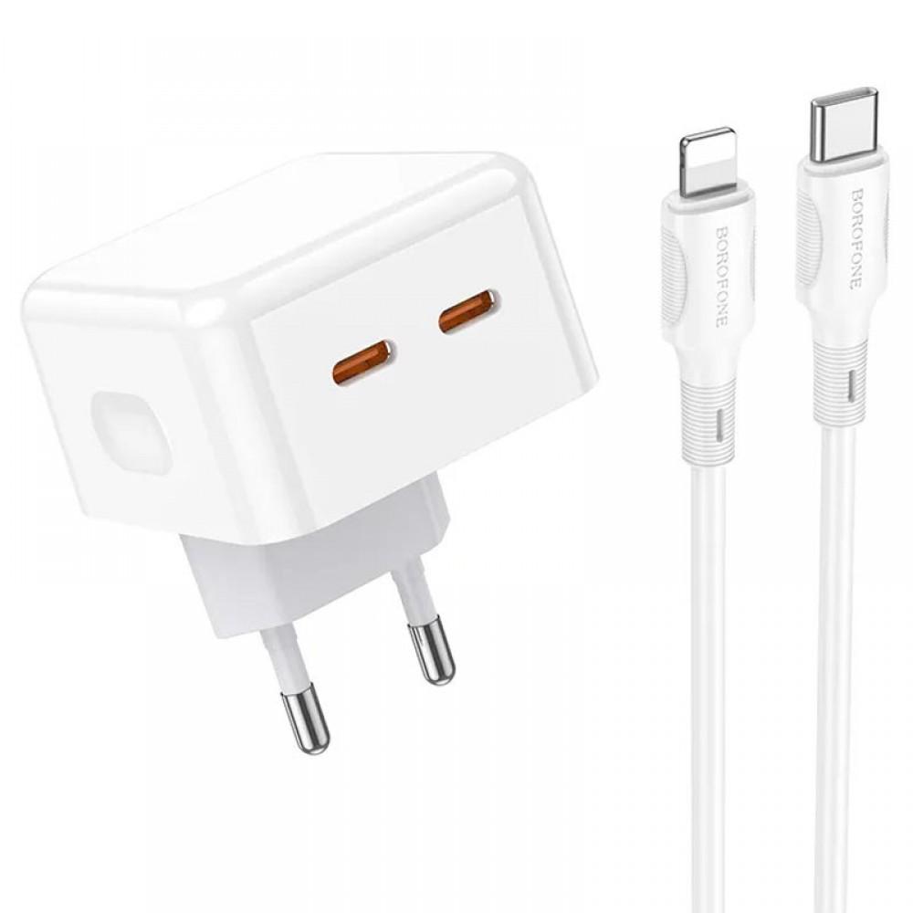 МЗП Borofone BA76A Source PD35W (2Type-C) + Type-C to Lightning White