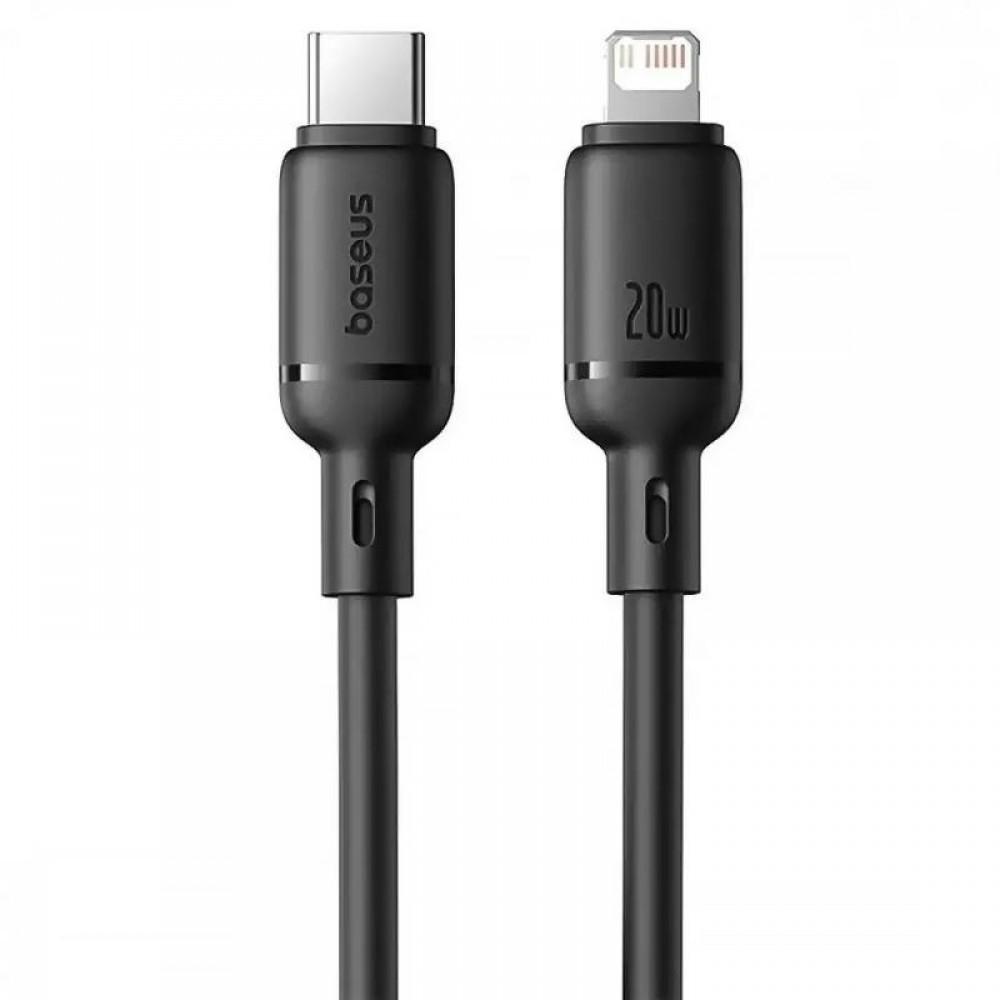 Дата кабель Baseus Silky Series OS Fast Charging Type-C to Lightning 20W (2m) (P10377701) Cluster Black