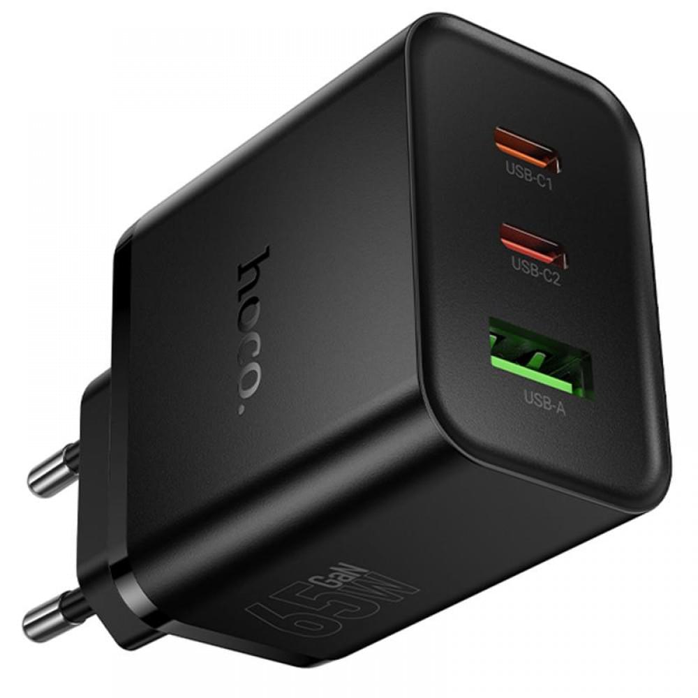 МЗП Hoco N75 Grande 65W QC+PD (1USB-A/2C) Black